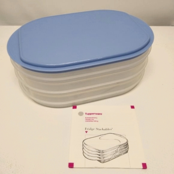 Large Ice Blue Tupperware Set - Picture 8 of 12